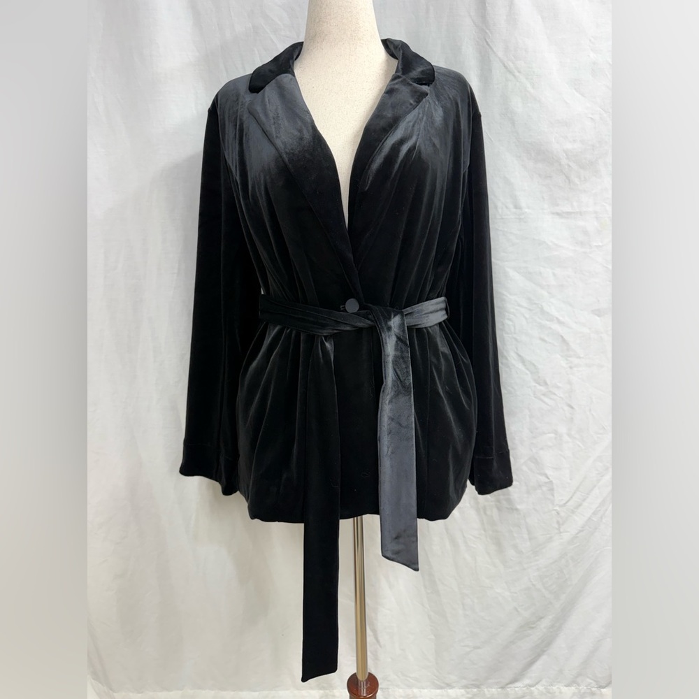 J. Jill Black Velour Blazer